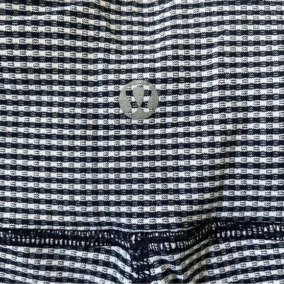 Lululemon Wunder Under Crop Leggings 4 Inkwell Gingham Activewear Athletic - Picture 4 of 5